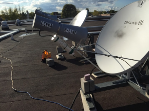 Binocular spectrometer dishes